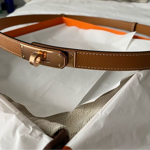BRAND NEW 2024 HERMÈS KELLY BELT IN RGW AND GOLD